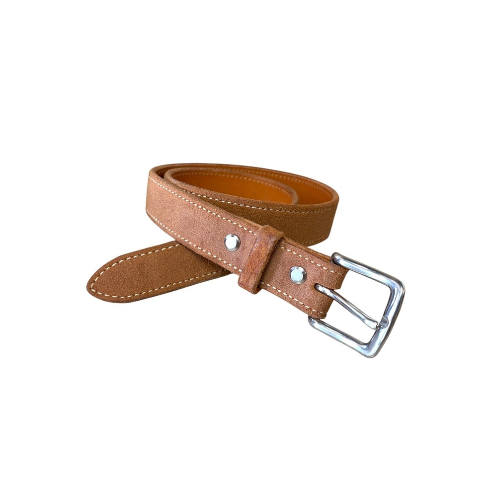 Ranchlands Maker Chico Basin Ranch Roughout Leather Belt Brown Tan Size 32 USA
